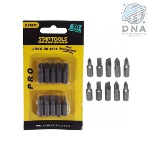 BITS 10 PCS P/ PARAFUSADEIRA STARTOOLS AR0404