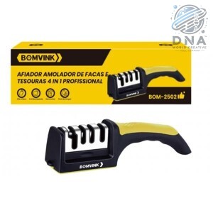 AFIADOR DE FACAS E TESOURA DE USO DOMESTICO 4 EM 1 BOM-1548