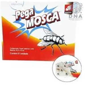 ADESIVO PEGA MOSCA 25,3CM X 18CM PCT C/ 5 UNIDADES CRS-2504