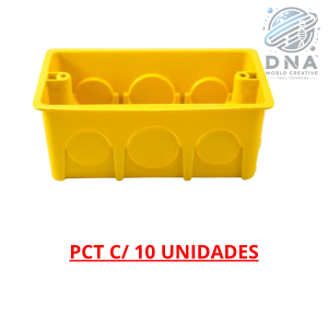 CAIXA DE LUZ 4 X 2 REFORÇADA AMARELA C/ 10 UNIDADES