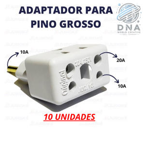 ADAPTADOR TOMADA TIPO BOB ESPONJA PCT C/ 10 UN DNA-4289
