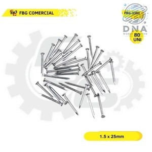 CARTELA PREGO DE AÇO 1.5X25MM 8X12 C/80 UN FBG-3352