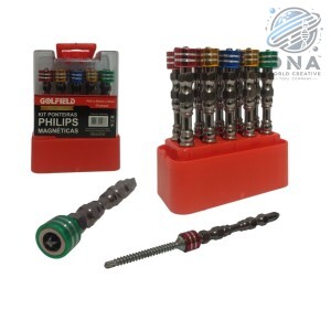 BITS PONTEIRA PHILIPS 10 PCS MAGNÉTICAS C/ LIMITADOR PH2 X 65 MM GOLFIELD 807682