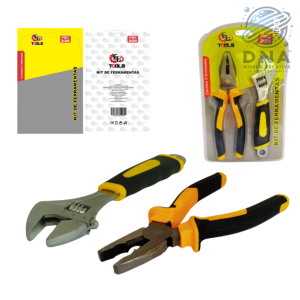 KIT ALICATES UNIVERSAL E CHAVE INGLESA FBG-3128