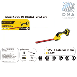 APARADOR DE CERCA VIVA RECARREGAVEL C/2 BATERIAS 21V 1.5AH BOM-9113